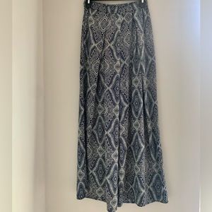 H&M Dark blue/white print Palazzo Pants
